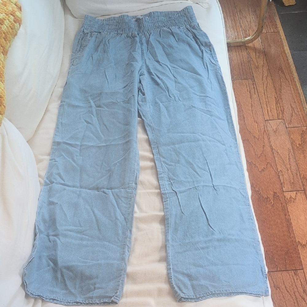 Calvin Klein Wide Leg Stretch Blue Jeans